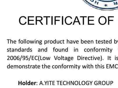 Certificado CE de interruptor de fluxo